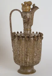 Kruik met een handvat en deksel, uit Khorasan, Safavid Dynastie